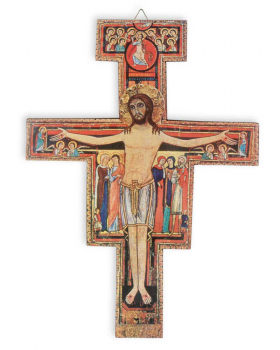 Franziskuskreuz für die Wand 10 x 14 cm